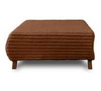 Cristal - pouf modulable - 95 cm - en fausse fourrure côtelée - Rouille Rouille