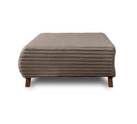 Cristal - pouf modulable - 95 cm - en fausse fourrure côtelée - Taupe
