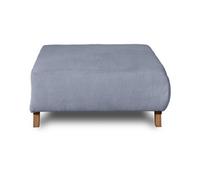 Cristal - pouf modulable - 95 cm - en velours texturé - Bleu grisé