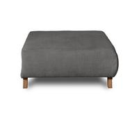 Cristal - pouf modulable - 95 cm - en velours texturé - Gris foncé