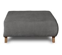 Cristal - pouf modulable - 95 cm - en velours texturé - Gris foncé