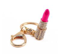 Cristal Rouge À Lèvres Maquillage Porte-clés Strass Bourse Sac Charme Pendentif Porte-clés Parure pour Fille Femme Dame