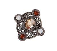 Cristal scintillant Bowknot Cœur Ovale Épinglette Rétro Corsage Bijoux pour Robes Manteaux Occasions spéciales Vintage Sfety Insigne Épinglette pour les occasions spéciales, taille unique, comme