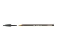 BIC Stylo à bille Cristal® large – 0,6 mm – corps transparent – noir