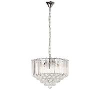 Cristal suspendu luminaire chrome pendule lustre plafonnier salon éclairage clair