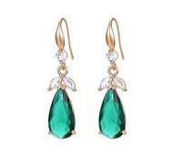 Cristal Teardrop Dangle boucles d'oreilles pour les femmes, clair CZ balançant déclaration boucles d'oreilles bijoux cadeau pour la fête
