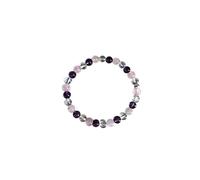 CRISTAL THERAPIE-Bracelet améthyste cristal quartz rose 6mm