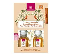 CRISTALINAS Lot de 2 désodorisants Mikado Classiques | Parfum Fleur d'oranger | Harmonie | Durée 8 semaines | 2 x 40 ML | 0% Alcool