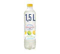 CRISTALINE Eau de Source Aromatisée Citronnade 1,5 Litre - Au Jus de Fruits, Sans Conservateur, Fabriquée en France - Lot de 4