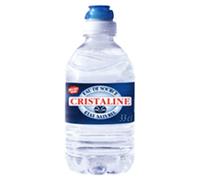 Cristaline Lot de 24 bouteilles d'eau de 33 cl, neutres au goût, silencieuses