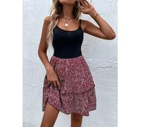 PHONME Robe pour femme Robe caraco imprimée sur toute la longueur, robe PHONME (couleur : multicolore, taille : XL)