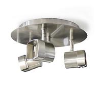 Cristalrecord - Plafonnier 3 spots MOKA NICKEL SATIN CRYSTAL RECORD 001-2150-3-053 - CR 001-2150-3-053