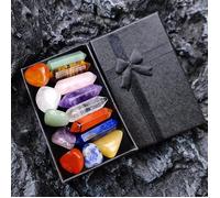 Cristaux de guérison -cadeau Ensemble de 7 chakras Pierres roulées Ensemble de 7 pierres de chakra Pierre
