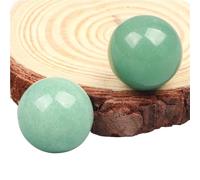 Cristaux de pierres précieuses de 20 mm - Boule de cristal non percée - Pierre précieuse polie naturellement - Améthyste d'amour spirituel - Équilibre énergétique - Cadeau de méditation (aventurine)