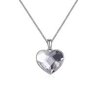 Cristaux du Collier de Pendentif Cardiaque pour Femmes Chic S925 Collares Lovers