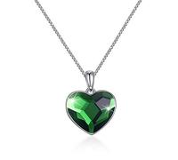 Cristaux du Collier de Pendentif Cardiaque pour Femmes Chic S925 Collares Lovers