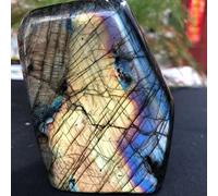 Cristaux et pierres de guérison arc-en-ciel bloc de Labradorite naturelle grosse pierre brute ornements maison bureau salon décoration Reiki énergie cadeau ( Color : Labradorite , Size : 800-900g )