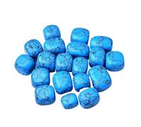 Cristaux Et Pierres En Vrac Pierre roulée en cristal naturel bleu turquoise ornement spécimen de minerai enseignement des sciences pierre précieuse baignoire Fournitures De Culbutage De Roche(500g)