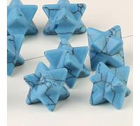 Cristaux et pierres Merkaba pierre Merkabas gardien rituel ornements équilibrage Protection décor bricolage 1 pc pierres naturelles ménage collecte à domicile ( Color : Blue Turquoise , Size : One Siz