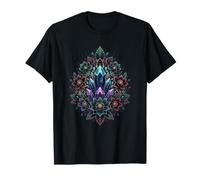 Cristaux Floraux Boho, Lotus, Mandala, énergie spirituelle T-Shirt