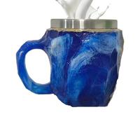 Cristaux minéraux - Tasses à café minérales en , tasse en de résine de 200 ml | Tasse à eau transparente avec insert en acier inoxydable. Tasses à thé esthétiques multicolores pour jus