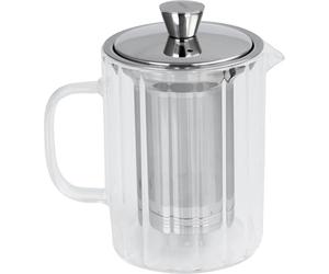 Cristel - Breakfast - théière striée en verre avec filtre dévissable 0,8 l - CRISTEL