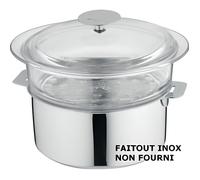 Cristel Cuit vapeur verre + couvercle 20 cm.