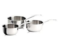 Cristel CWMS3C Série de 3 Casseroles + 1 Poignée INOX Amovible Cookway Master