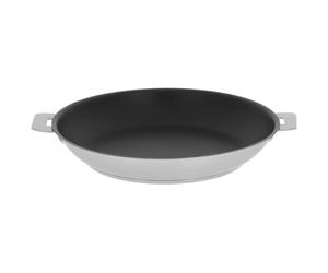 Cristel - P28QLE - Poêle inox 28 cm - Anti-adhérent Exceliss+ - sans Poignée amovible - Collection Strate Argent