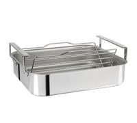 Plat à Four Roaster à 2 anses larges en inox Multiply avec grille & thermomètre 43 x 33 x 13 cm