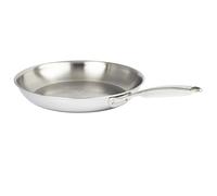 Poêle 30 cm inox Castelpro 5 ply poignée fixe
