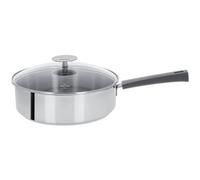 Cristel-S24MG - Sauteuse inox 24cm - Poignée backélite grise + couvercle- Collection Mutine