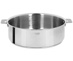 Cristel - S24QMP- Sauteuse inox 24cm sans poignée amovible - Collection Casteline