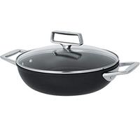 Cristel S2A24Cpfae Sauteuse 24 cm Castel Pro 2 Anses Fixe Ultralu Ind Revetue Exceliss + Couv