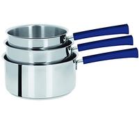Cristel S3Cmaeb Serie 3 Casseroles Amovibles 16 a 20 Cm + 1 Poignee Mutine Encre Bleue