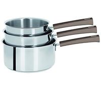 Cristel S3Cmat Serie 3 Casseroles Amovibles 16 a 20 Cm + 1 Poignee Mutine Taupe