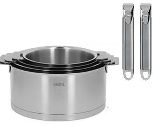 Cristel S4Cqlpz02 Serie 4 Casseroles Strate Amovible 14-20 Cm + 2 Poignees Zenith