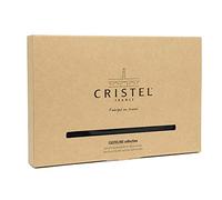 CRISTEL®, Set de poignée amovible comprenant 1 poignée + 2 poignées latérales, bois d'olivier, mécanisme inox collection Casteline