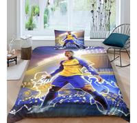 Cristiano Ronaldo - Football Goat Parure De Lit En Coton Fabriqu¿¿E Al Nassr Simple Personne Pi¿¿Ces Drap Housse Football Star Plat Taie D'oreiller Si