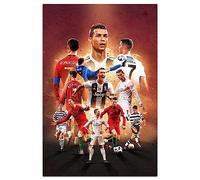 Cristiano Ronaldo Poster Cr7 - Impression sur toile pour salon, chambre à coucher - Décoration murale tendance pour salle de sport, club de football - Cadeau sans cadre - 30,5 x 45,7 cm