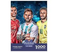 Cristiano Ronaldo Puzzles 1000 Pieces Cadeau Unique CR7 Football Jeu Éducatif Challenge Toy À De Qualité Supérieure Peinture Art pour Adultes Et Enfants 38x26cm/1000pcs