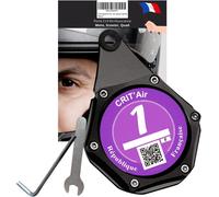 Crit Air Motorcycle Waterproof Tax Sticker Holder French Brand ¿ Crit Air Motorcycle/Scooter Tax Holder ¿ Motorcycle Insurance Sticker Sticker Critair Motorcycle Accessory Tax Holder + 2 Keys