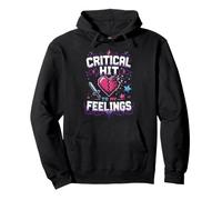 Critical Hit to My Feelings Gamer Emo Nerd Sweat à Capuche