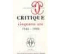 Critique 591-592 Cinquante ans 1946-1996 Collectif (Auteur)
