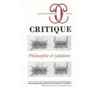 Critique 728-729 philosophie et judaisme Collectif (Auteur)