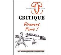 Critique 757-758 Vivement Paris Collectif (Auteur)