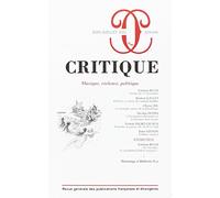 Critique 829-830 Musique et politique (829)