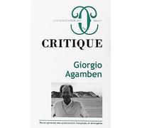 Critique 836-837 Giorgio Agamben Collectif (Auteur)