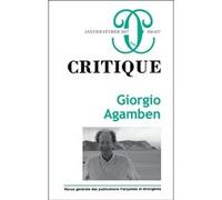 Critique 836-837 Giorgio Agamben Collectif (Auteur)