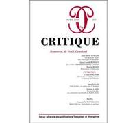 Critique 851 Rousseau,de Staël,Constant Collectif (Auteur)